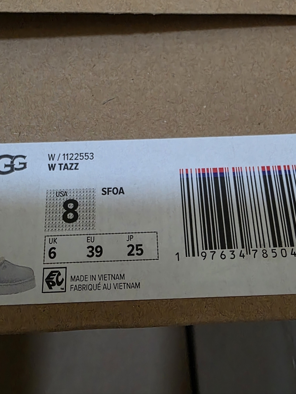 Authentic UGG Womens Tazz Slipper -Sea Foam - Picture 9 of 9